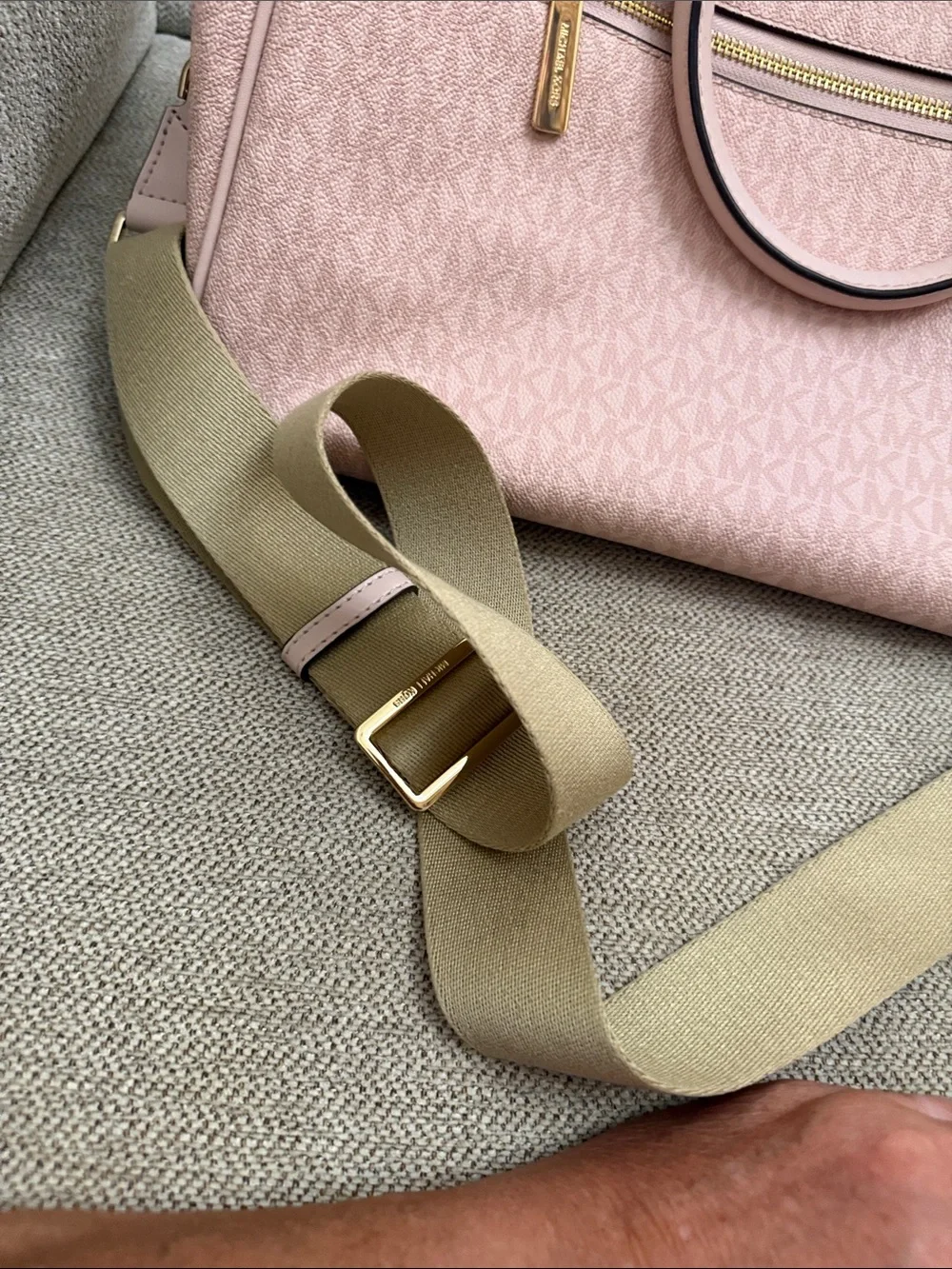 Michael Kors Pink Logo weekender bag